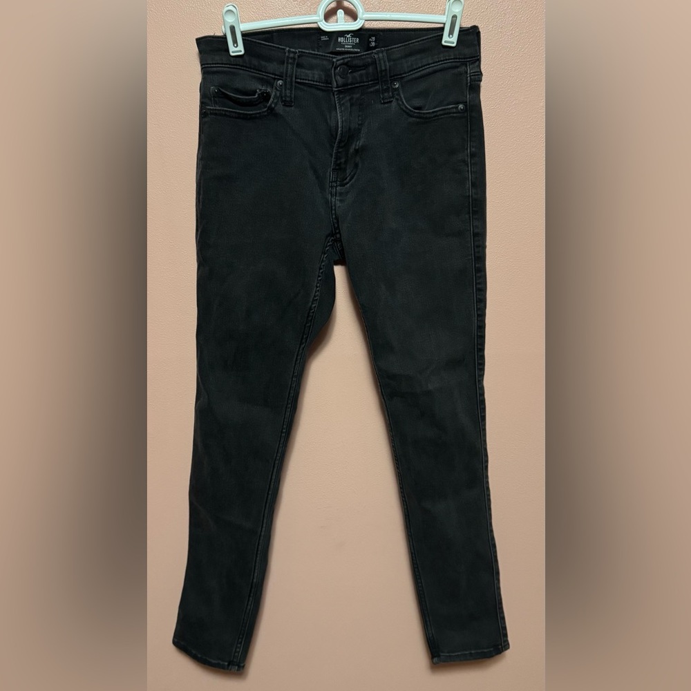 Hollister Black Skinny Jeans with Logo Button